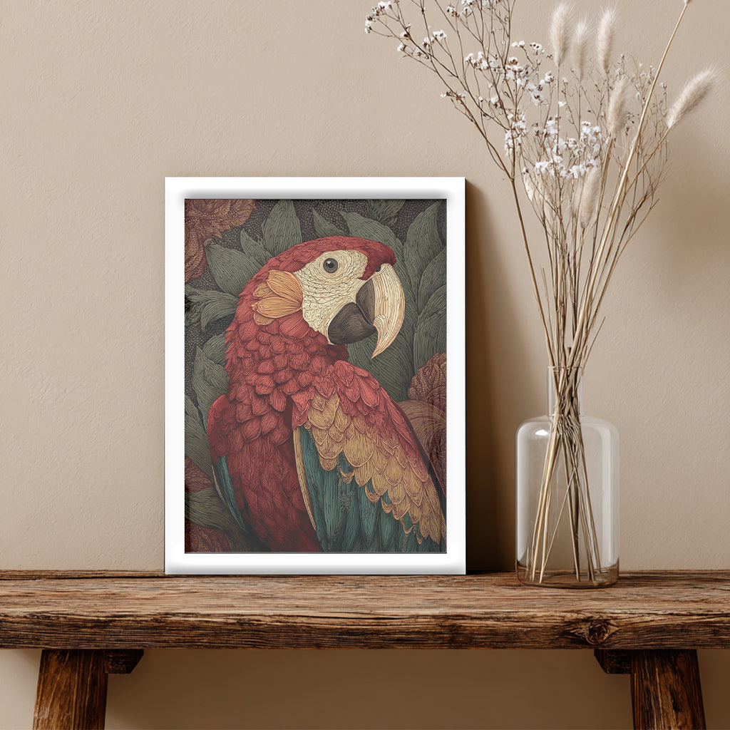 Parrot – Exotic Vintage Artistic Wall Art (AN20)