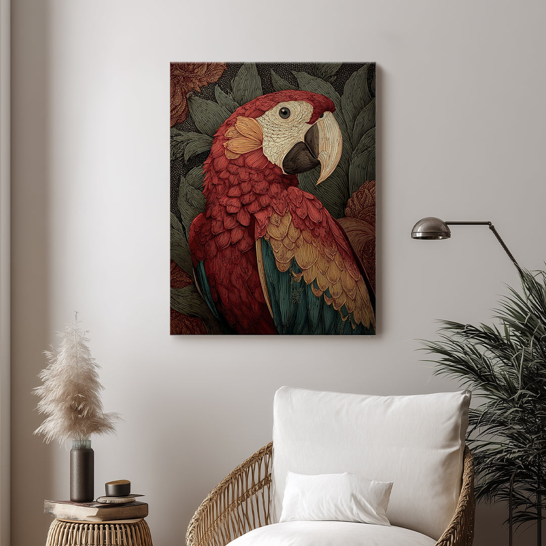 Parrot – Exotic Vintage Artistic Wall Art (AN20)