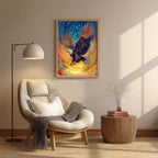Eagle – Majestic Fire Artistic Wall Art (AN21)