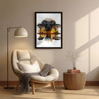 Elephant – African Sunset Artistic Wall Art (AN23)