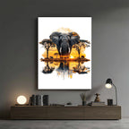 Elephant – African Sunset Artistic Wall Art (AN23)