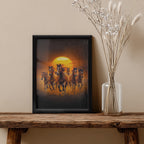 Horses – Golden Sunset Artistic Wall Art (AN24)