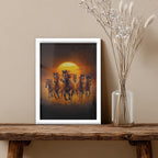 Horses – Golden Sunset Artistic Wall Art (AN24)