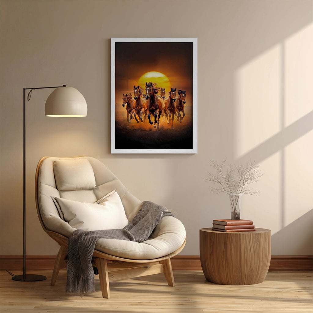 Horses – Golden Sunset Artistic Wall Art (AN24)
