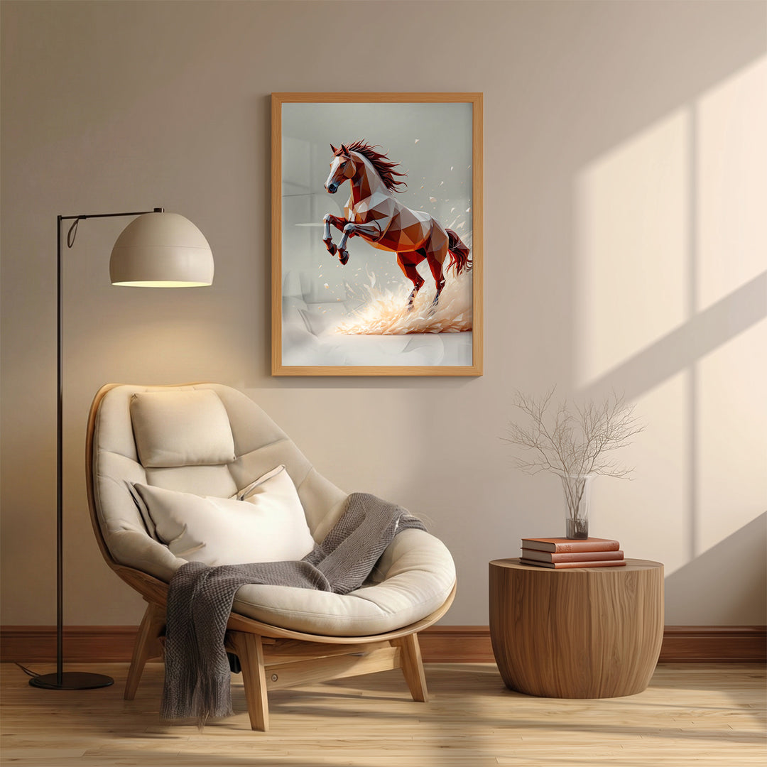 Horse – Dynamic Geometric Artistic Wall Art (AN25)