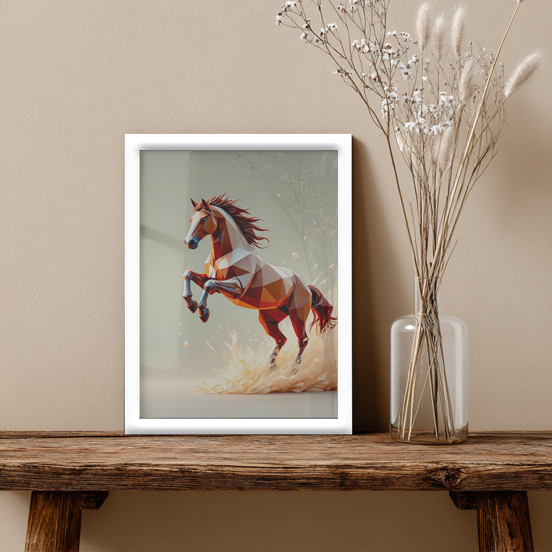 Horse – Dynamic Geometric Artistic Wall Art (AN25)