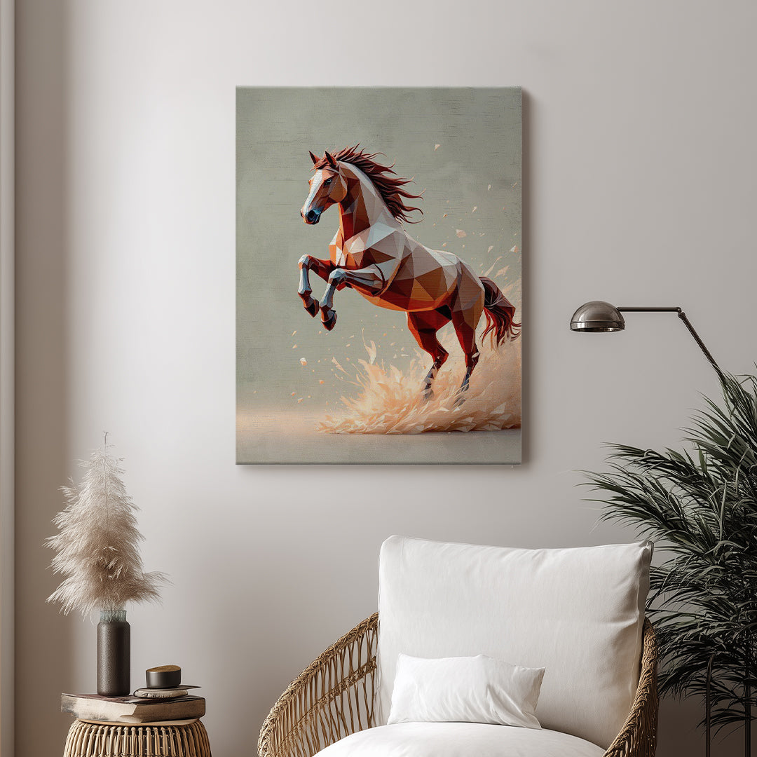 Horse – Dynamic Geometric Artistic Wall Art (AN25)