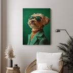 Dog – Stylish Green Artistic Wall Art (AN27)