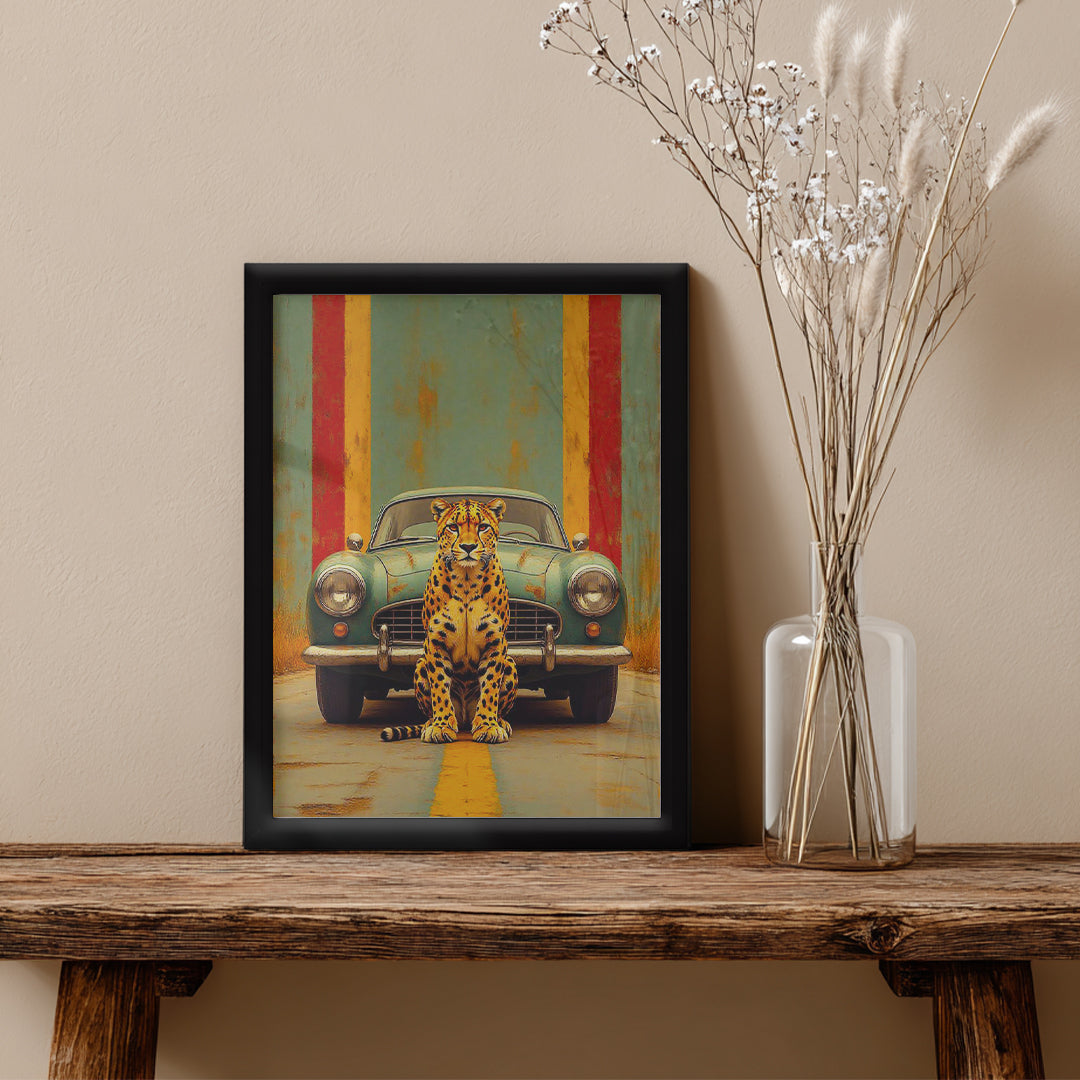 Cheetah – Vintage Car Artistic Wall Art (AN28)