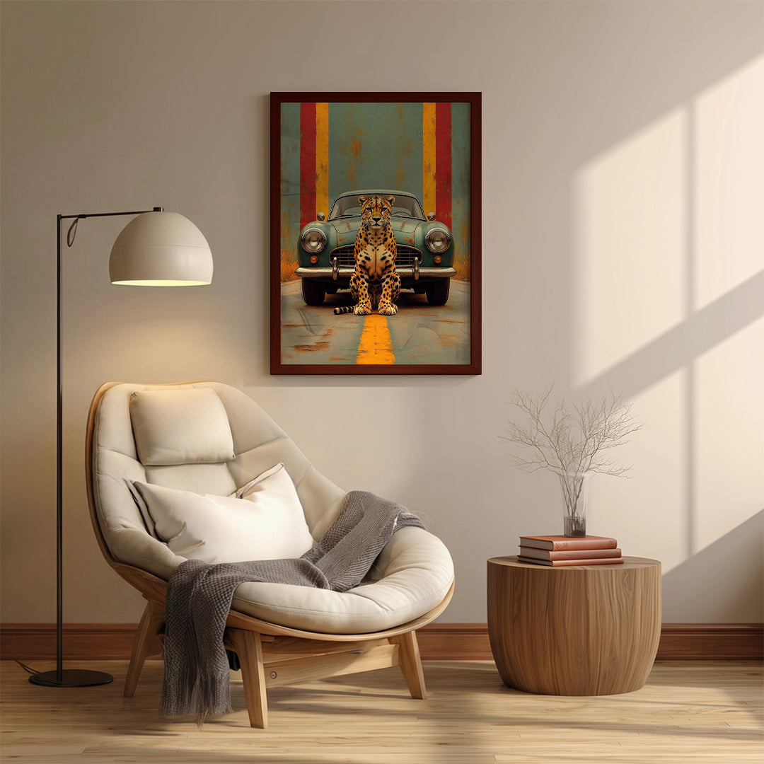 Cheetah – Vintage Car Artistic Wall Art (AN28)