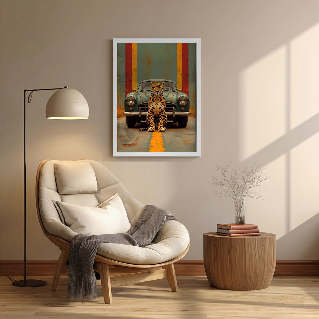 Cheetah – Vintage Car Artistic Wall Art (AN28)