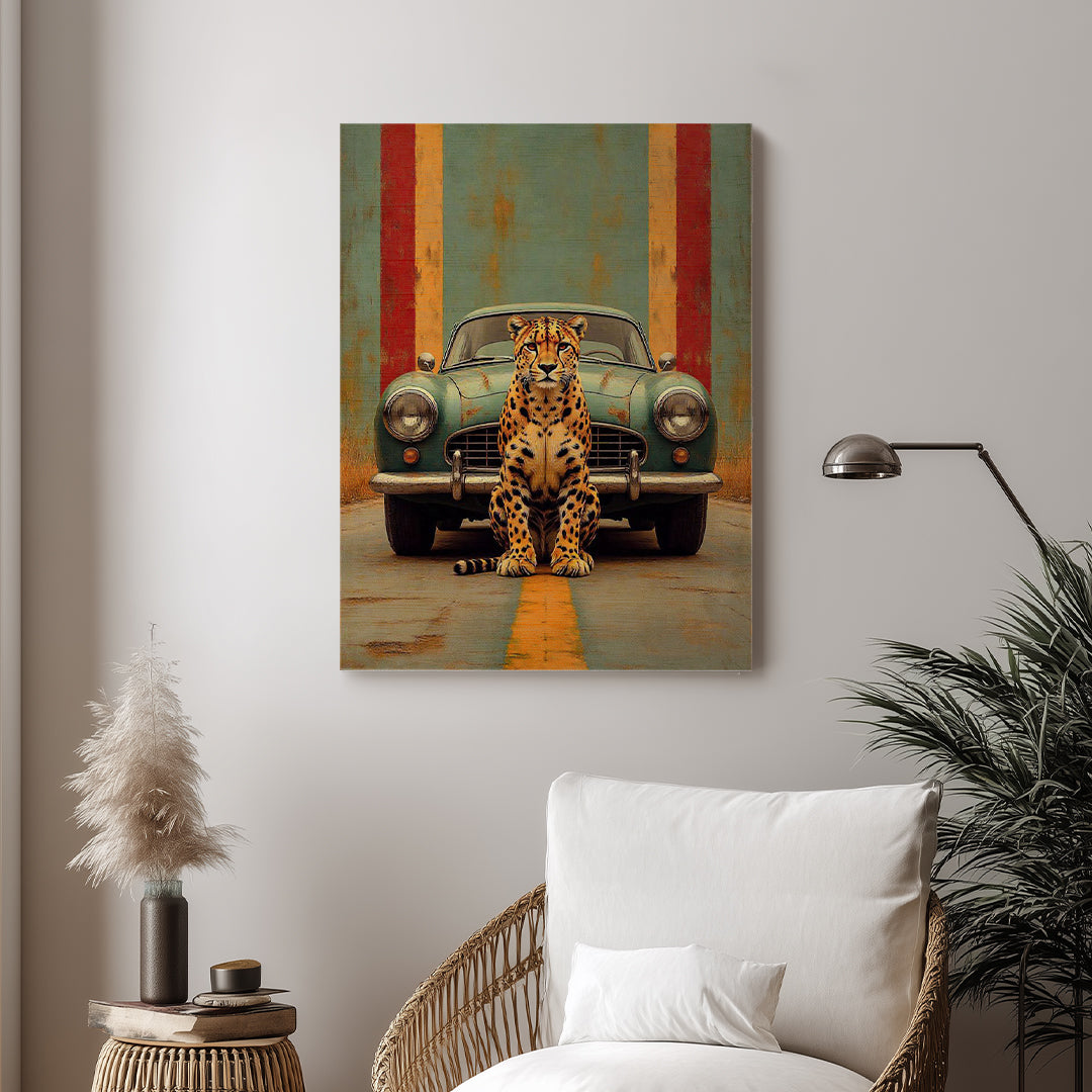 Cheetah – Vintage Car Artistic Wall Art (AN28)