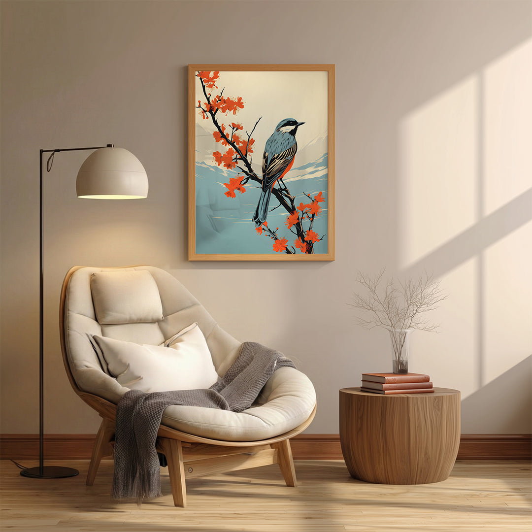 Bird – Elegant Floral Artistic Wall Art (AN29)