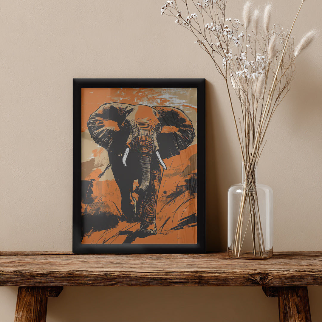 Elephant – Bold Abstract Artistic Wall Art (AN3)