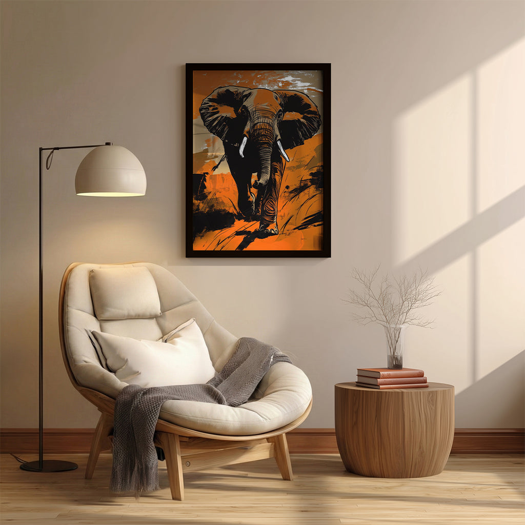 Elephant – Bold Abstract Artistic Wall Art (AN3)