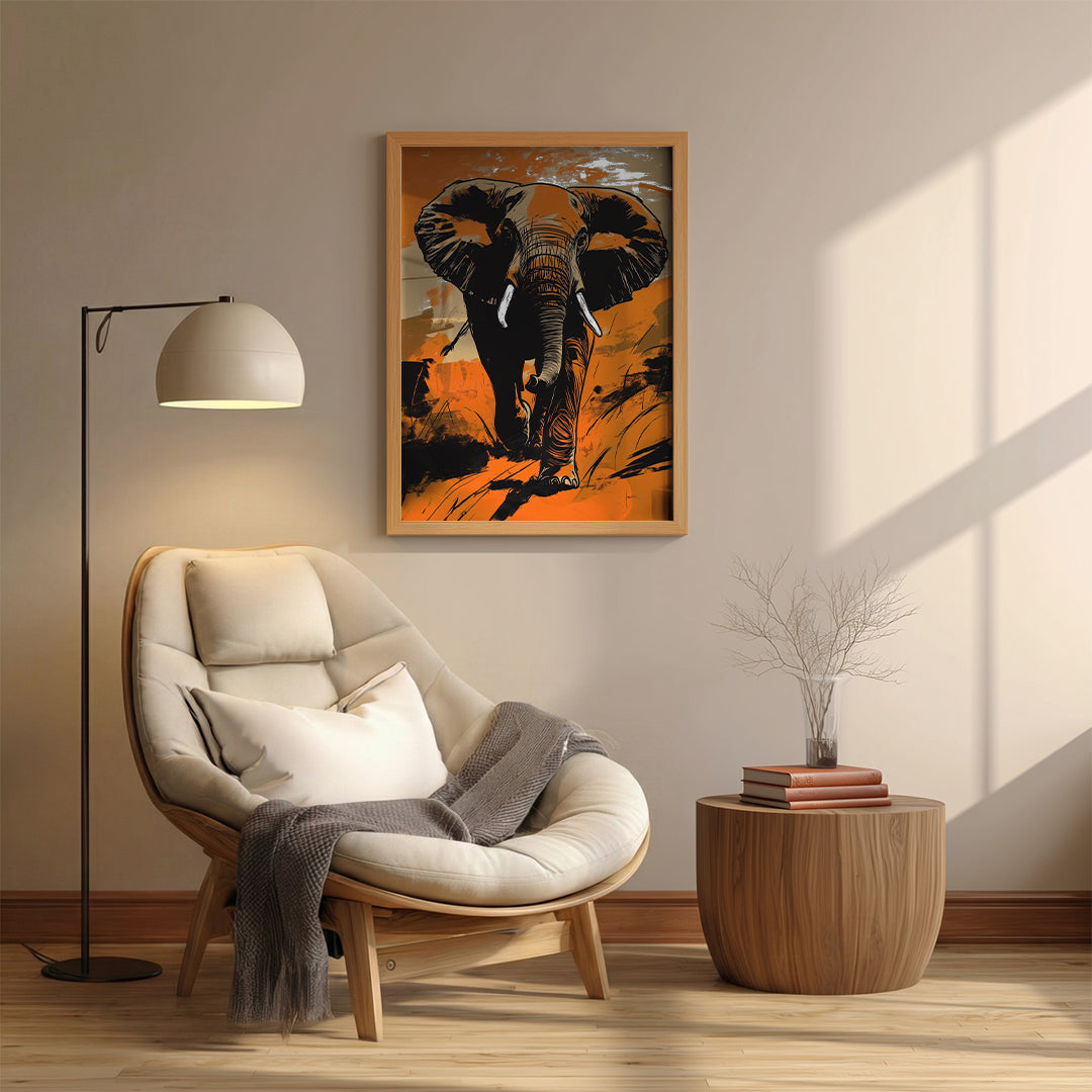 Elephant – Bold Abstract Artistic Wall Art (AN3)