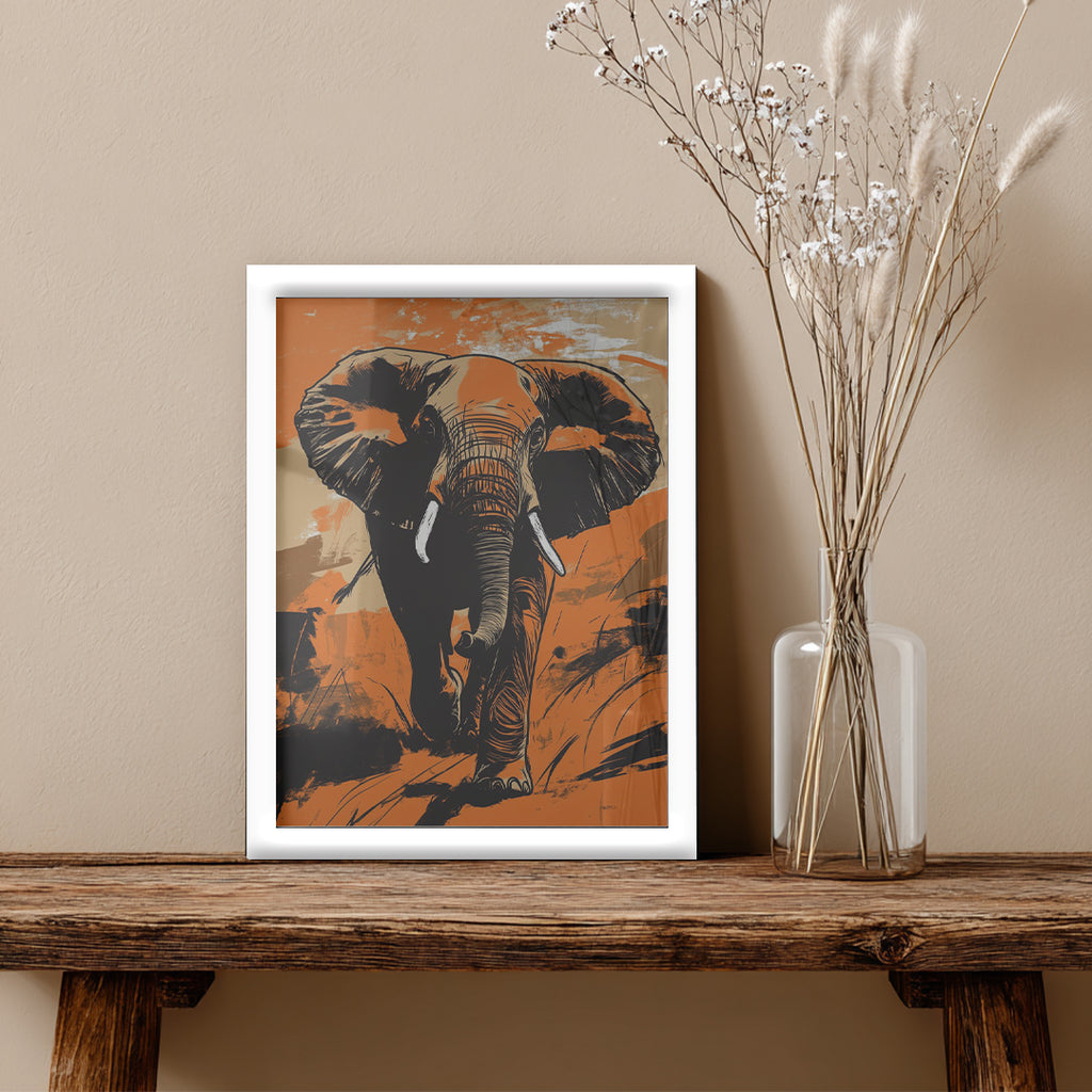 Elephant – Bold Abstract Artistic Wall Art (AN3)