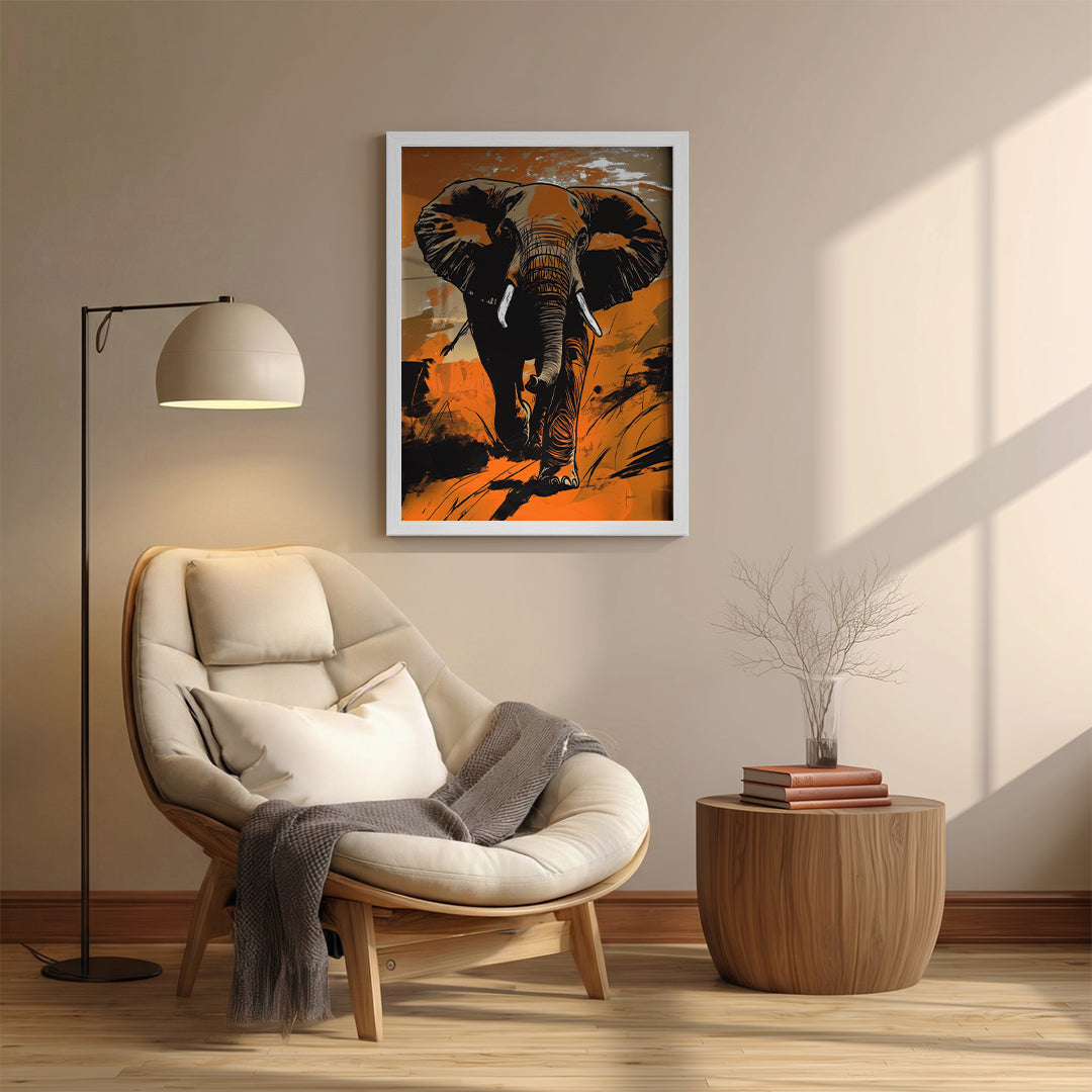 Elephant – Bold Abstract Artistic Wall Art (AN3)