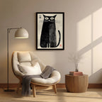 Cat – Minimal Japanese Artistic Wall Art (AN30)