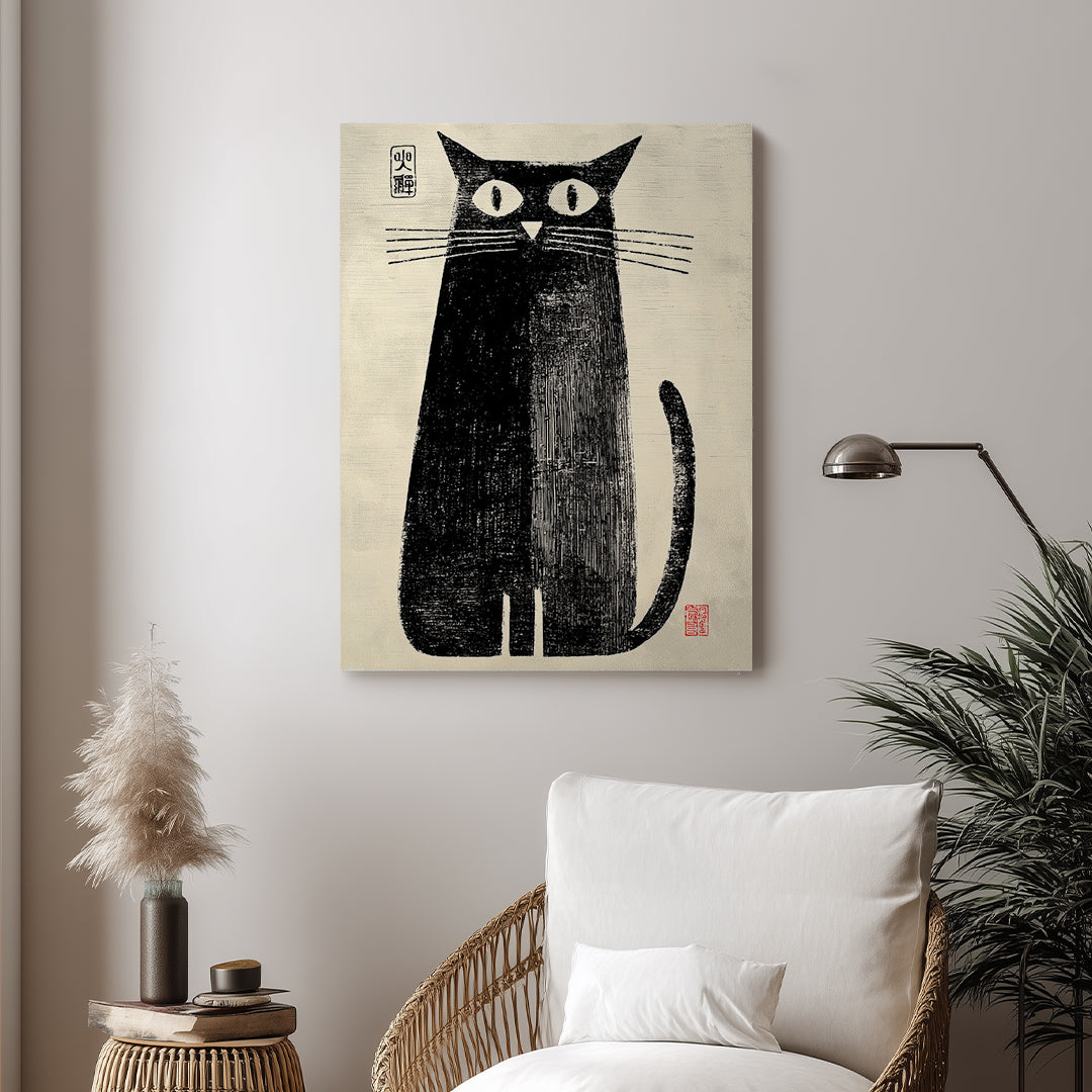 Cat – Minimal Japanese Artistic Wall Art (AN30)