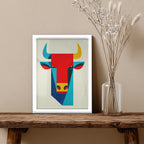 Bull – Modern Geometric Artistic Wall Art (AN31)