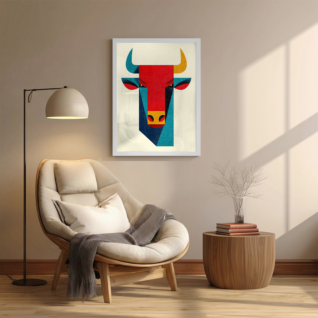 Bull – Modern Geometric Artistic Wall Art (AN31)