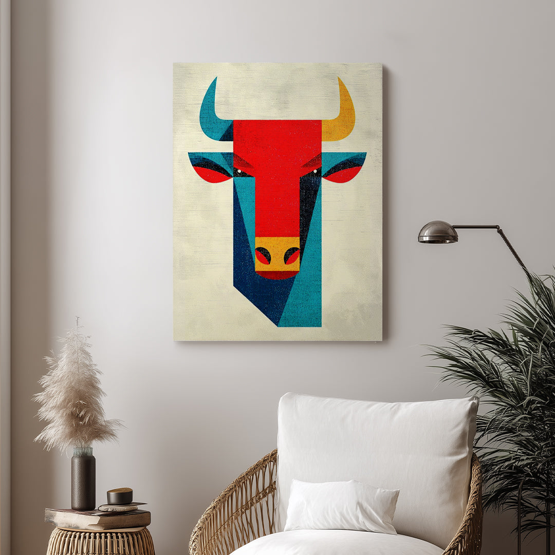 Bull – Modern Geometric Artistic Wall Art (AN31)