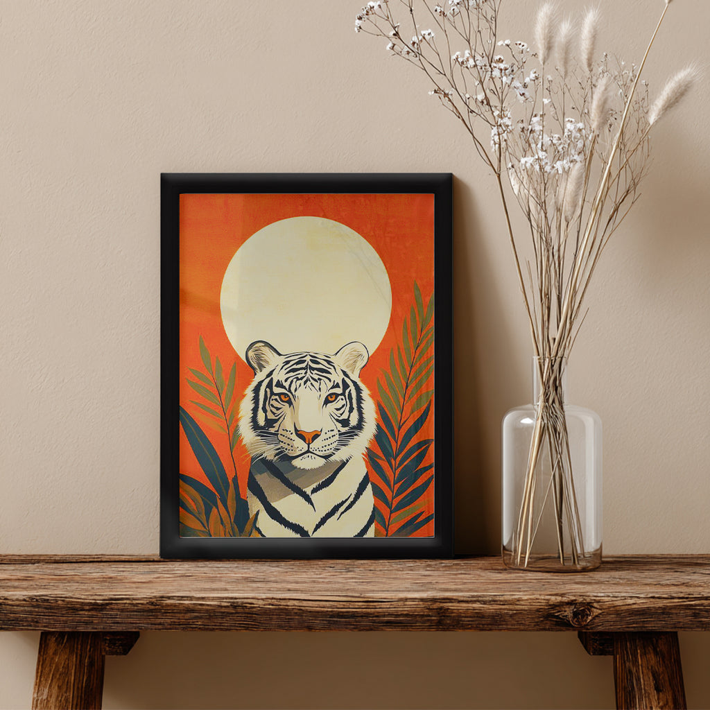 Tiger – Modern Orange Artistic Wall Art (AN32)