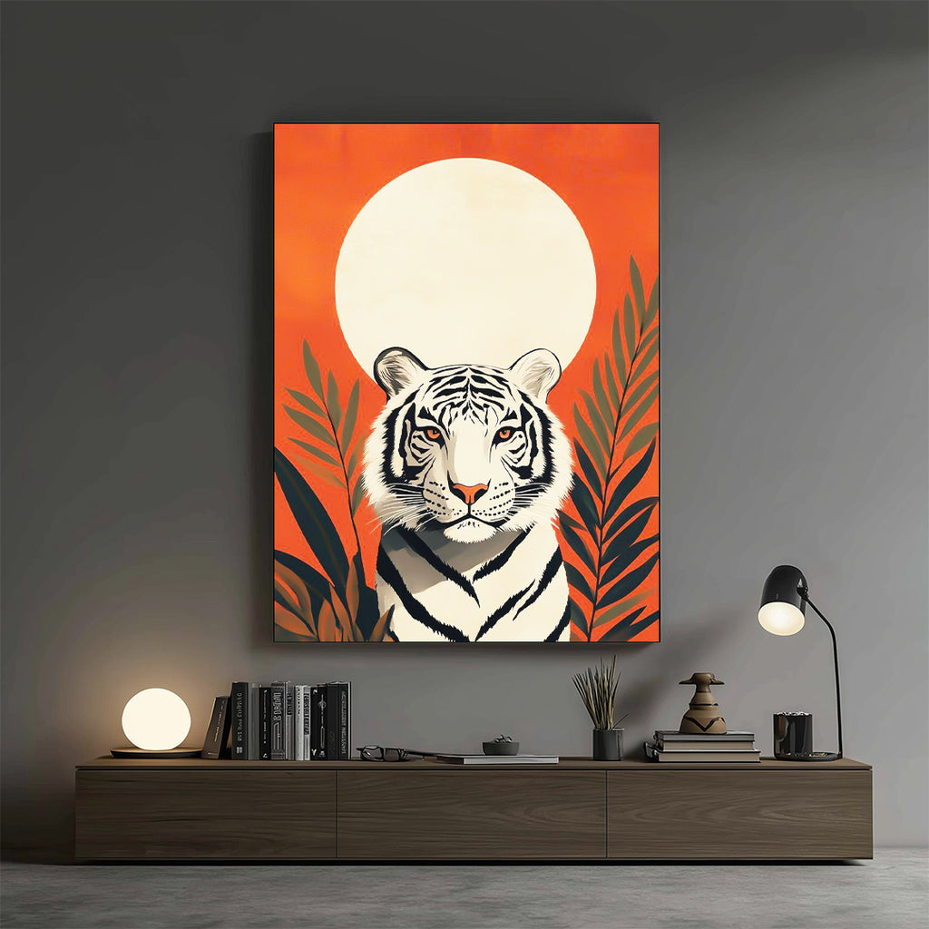 Tiger – Modern Orange Artistic Wall Art (AN32)