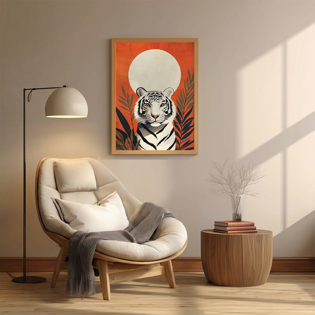 Tiger – Modern Orange Artistic Wall Art (AN32)