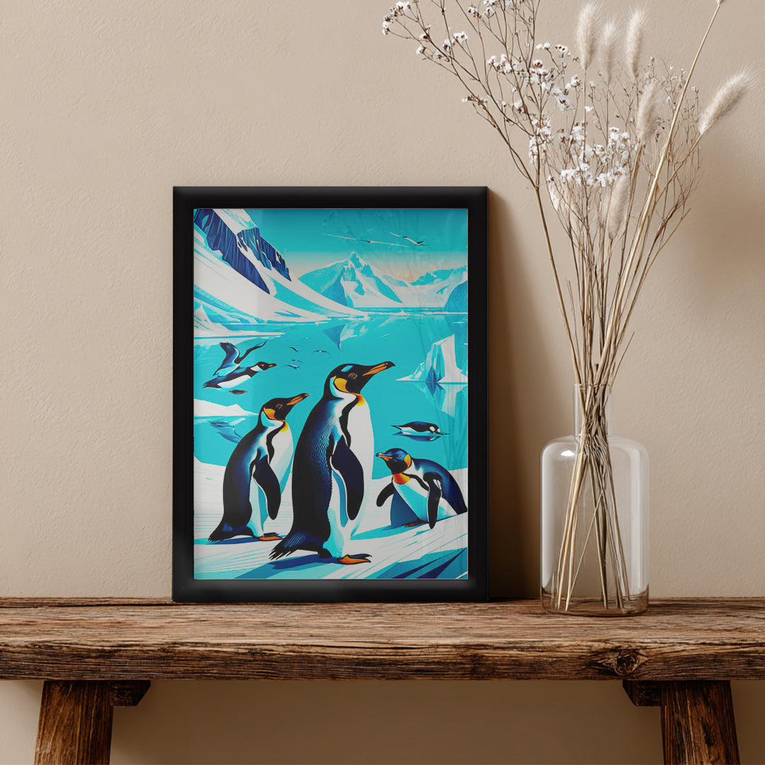 Penguins – Arctic Scenic Artistic Wall Art (AN33)