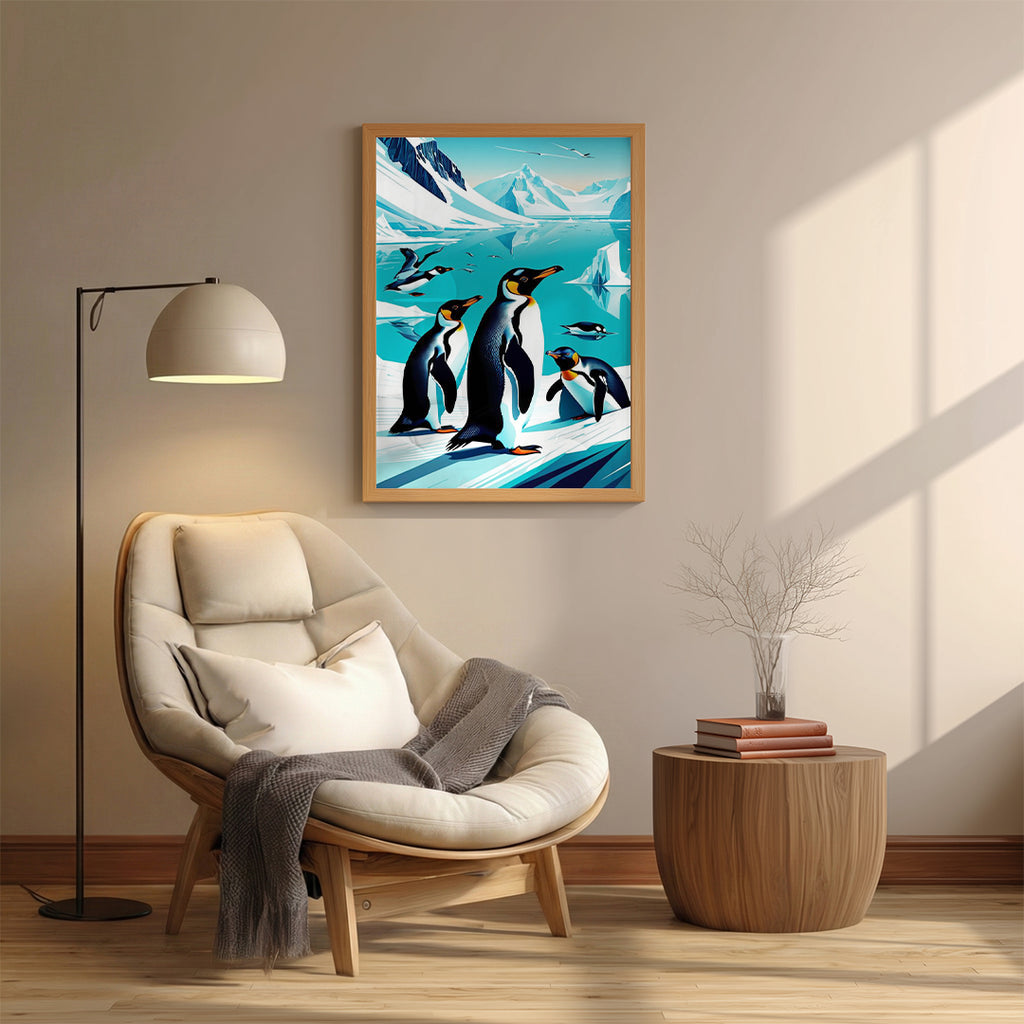 Penguins – Arctic Scenic Artistic Wall Art (AN33)