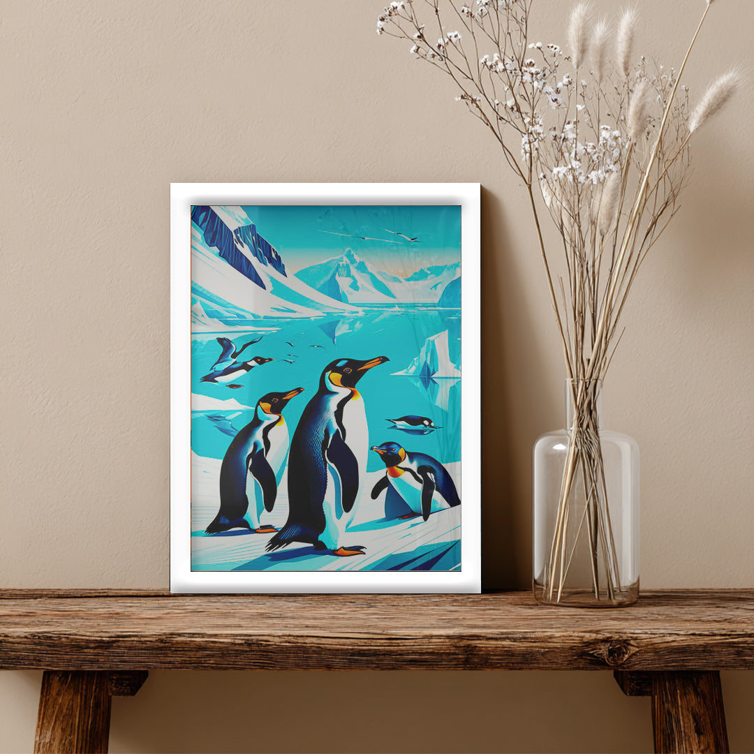Penguins – Arctic Scenic Artistic Wall Art (AN33)
