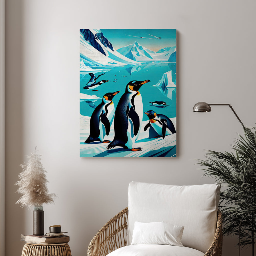 Penguins – Arctic Scenic Artistic Wall Art (AN33)