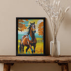 Horse – Autumn Scenic Artistic Wall Art (AN34)