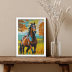 Horse – Autumn Scenic Artistic Wall Art (AN34)
