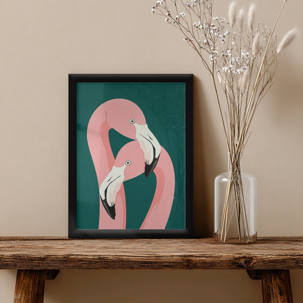 Flamingos – Minimal Modern Artistic Wall Art (AN4)