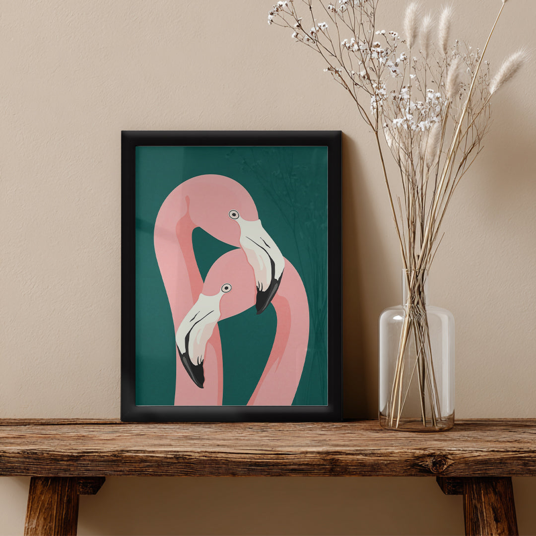 Flamingos – Minimal Modern Artistic Wall Art (AN4)
