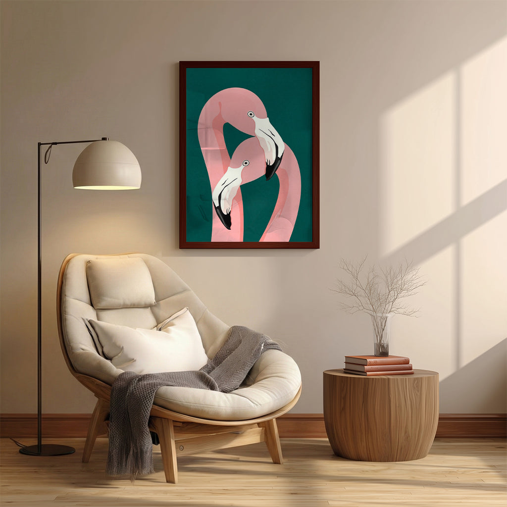 Flamingos – Minimal Modern Artistic Wall Art (AN4)