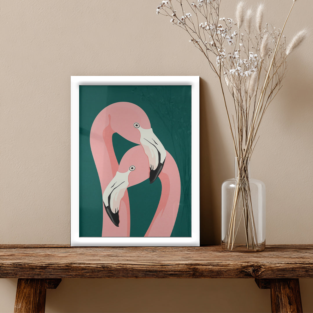 Flamingos – Minimal Modern Artistic Wall Art (AN4)
