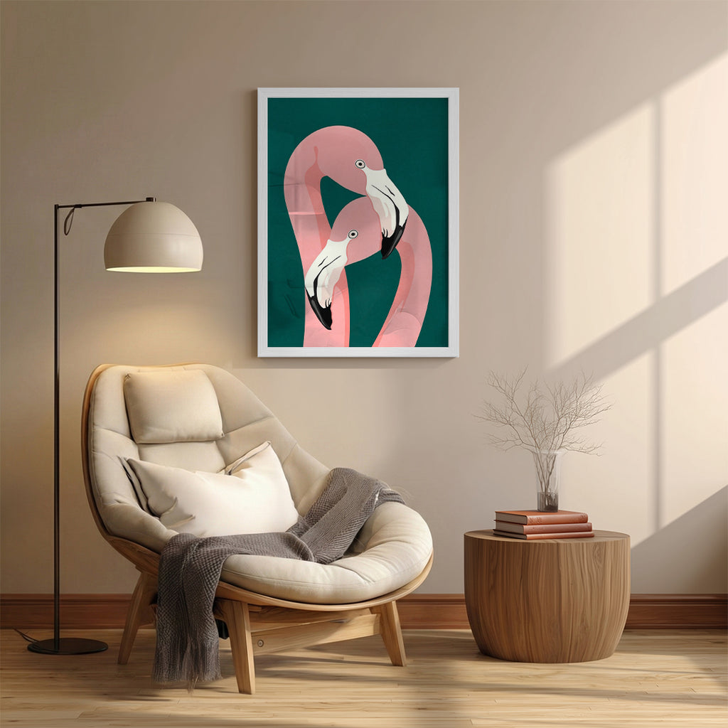 Flamingos – Minimal Modern Artistic Wall Art (AN4)