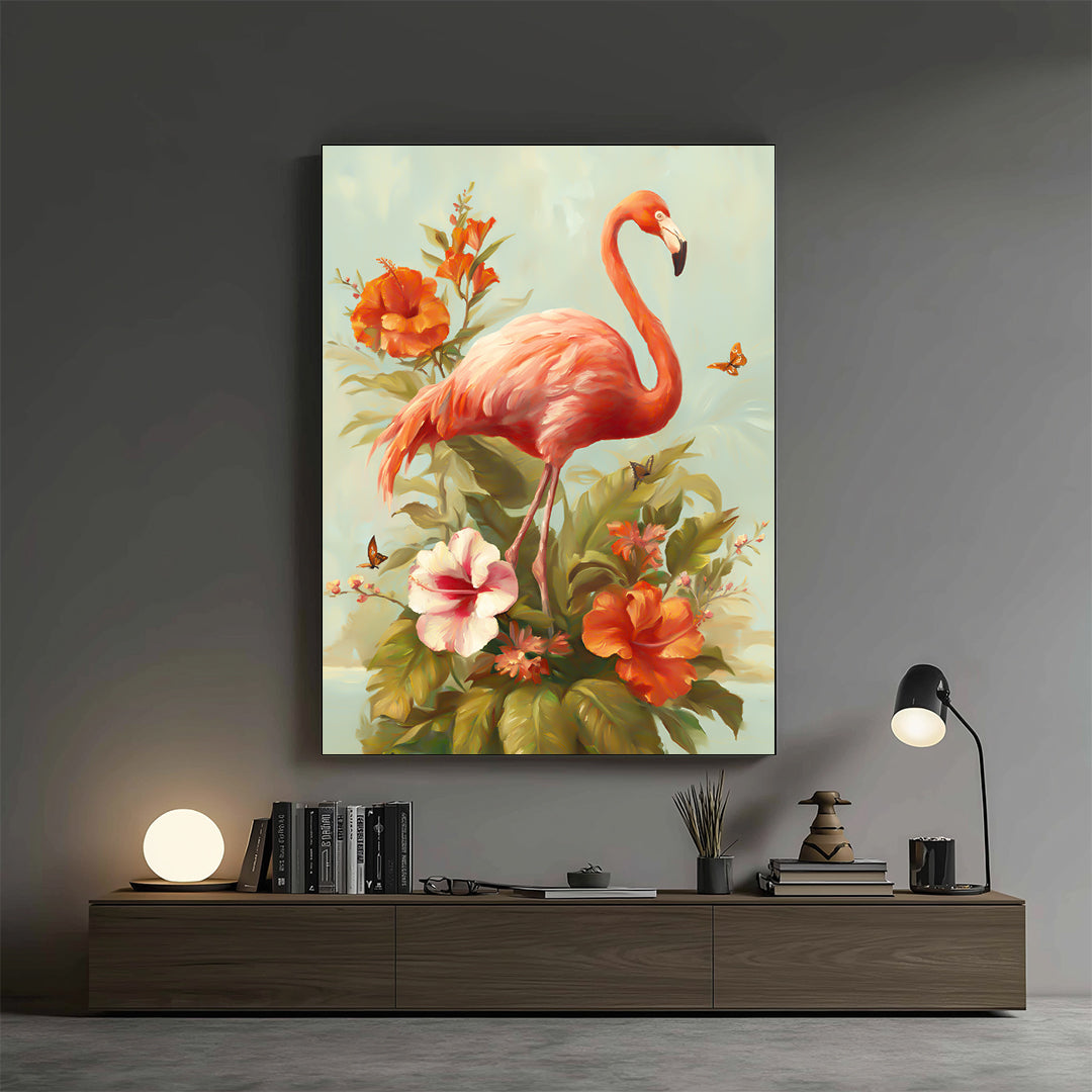 Flamingo – Floral Artistic Wall Decorl (AN40)