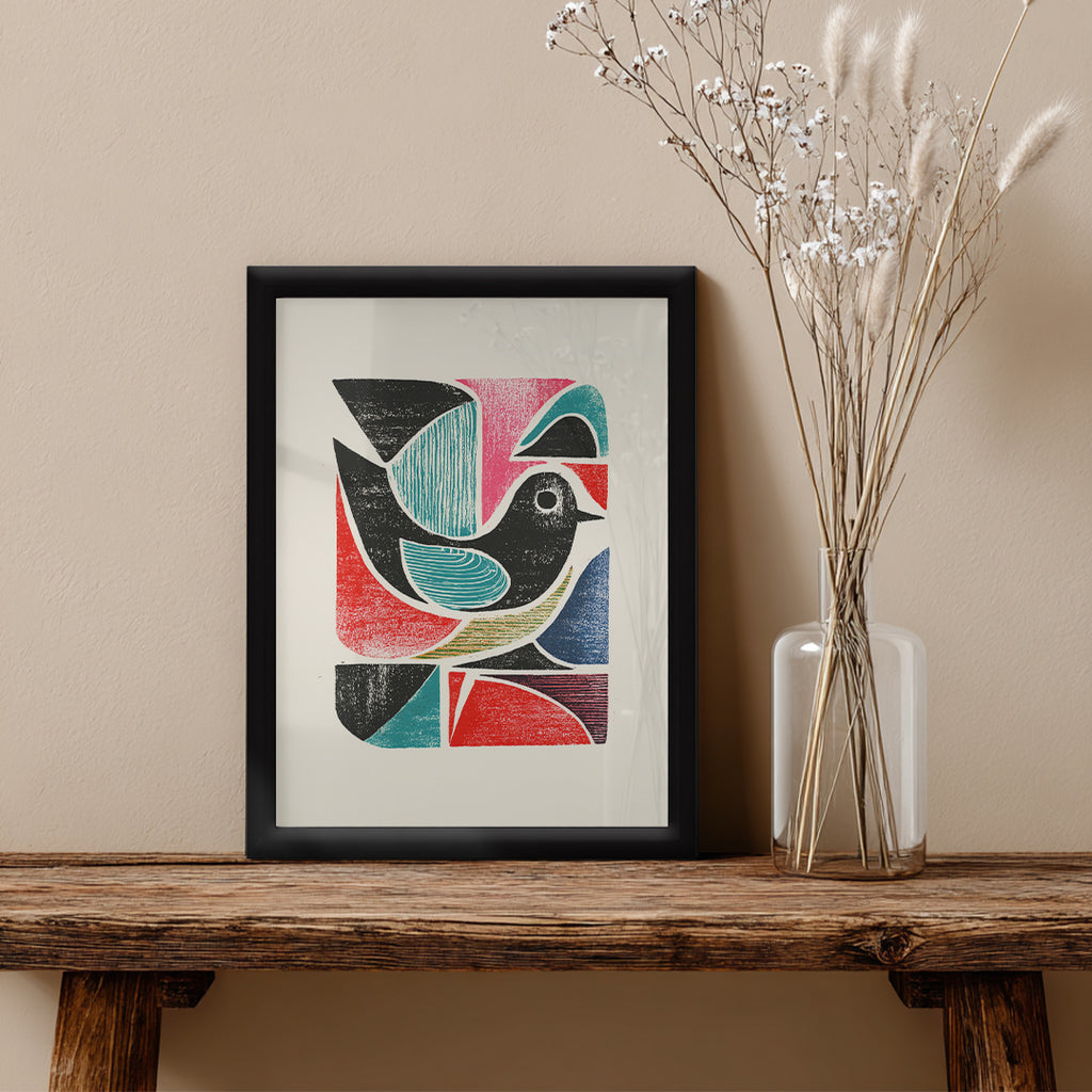 Bird Colorful Artistic Wall Art (AN42)