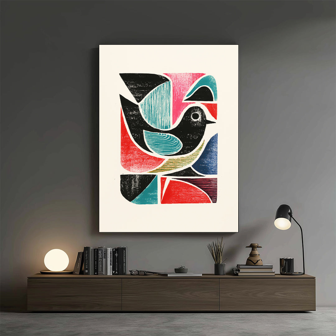 Bird Colorful Artistic Wall Art (AN42)