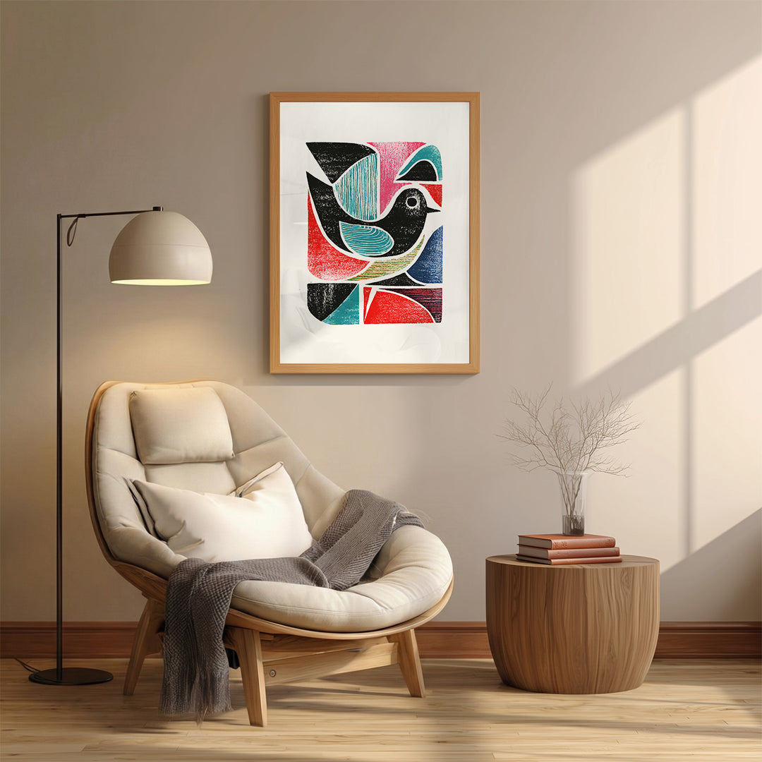 Bird Colorful Artistic Wall Art (AN42)