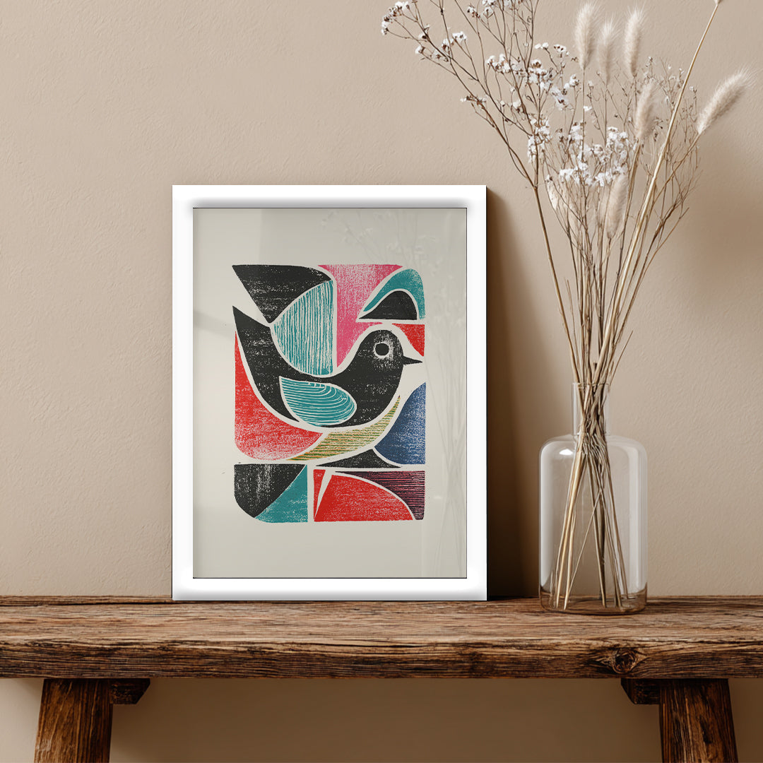 Bird Colorful Artistic Wall Art (AN42)