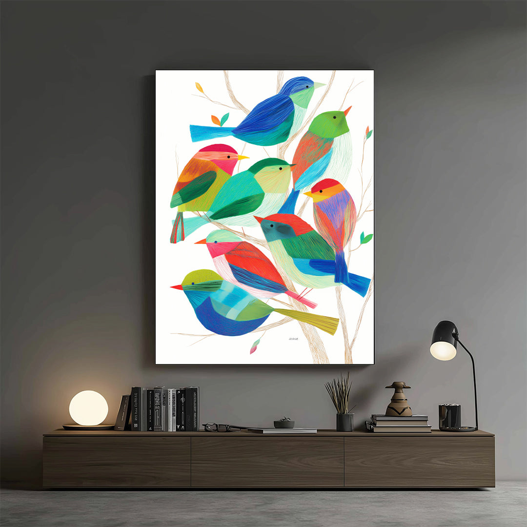 Birds – Colorful Artistic Wall Art (AN47)