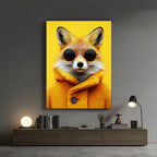 Fox – Yellow Artistic Sunglasses Wall Art (AN48)