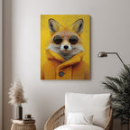 Fox – Yellow Artistic Sunglasses Wall Art (AN48)