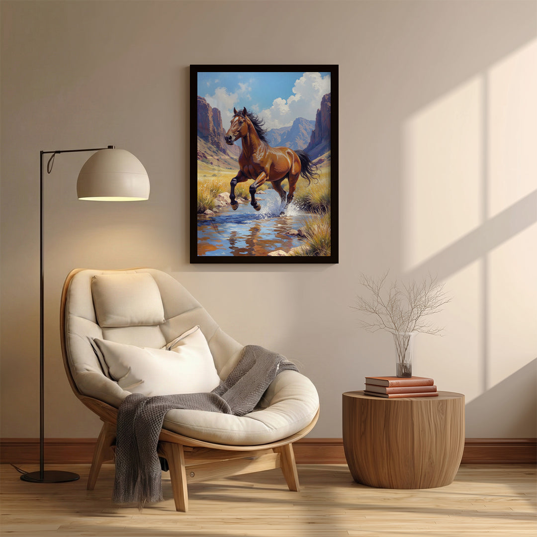 Horse – Artistic Running Wall Art (AN49)